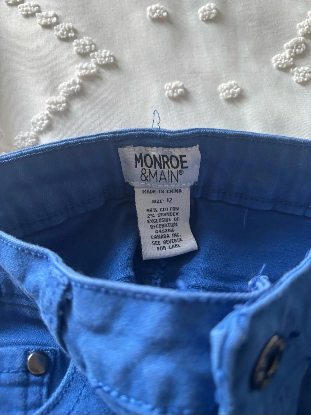 Monroe & Main Blue Skinny Jeans